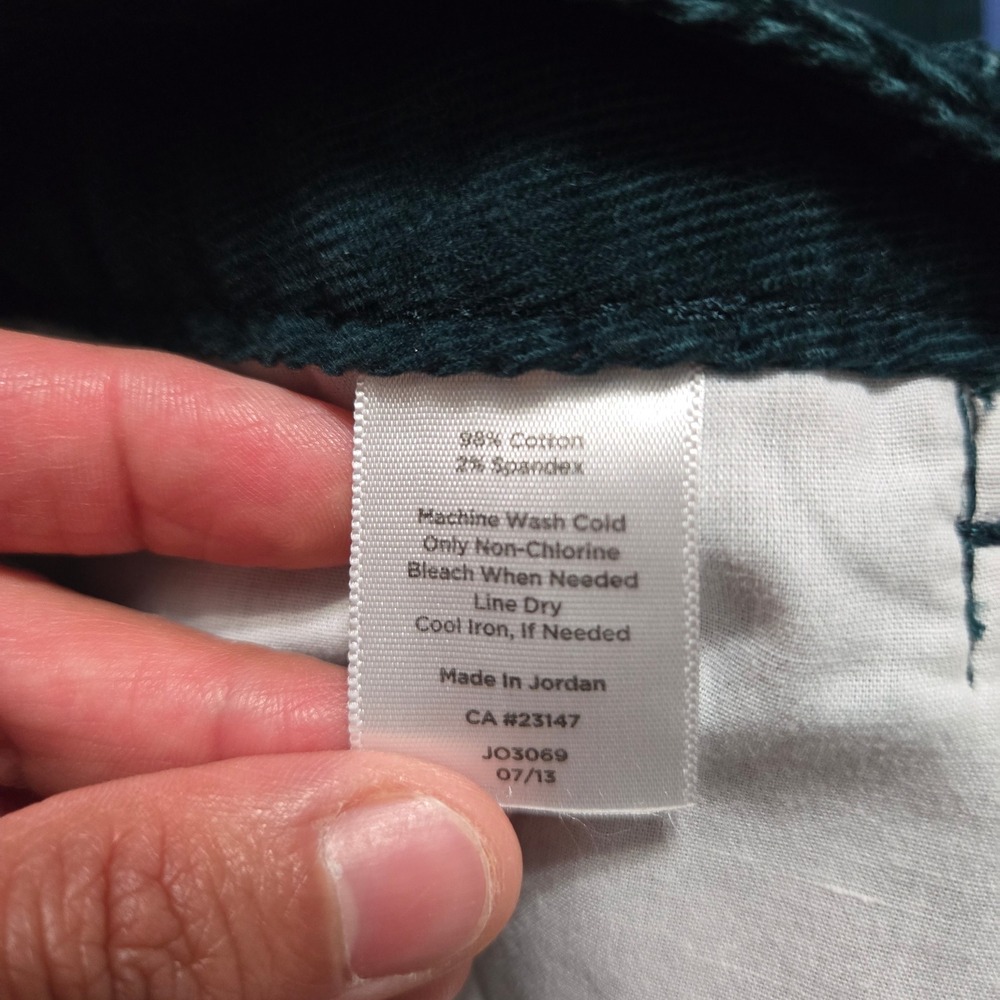 Talbots Corduroy Pants Womens 6P Green Excellent Signature Straight Leg Stretch - Picture 5 of 7